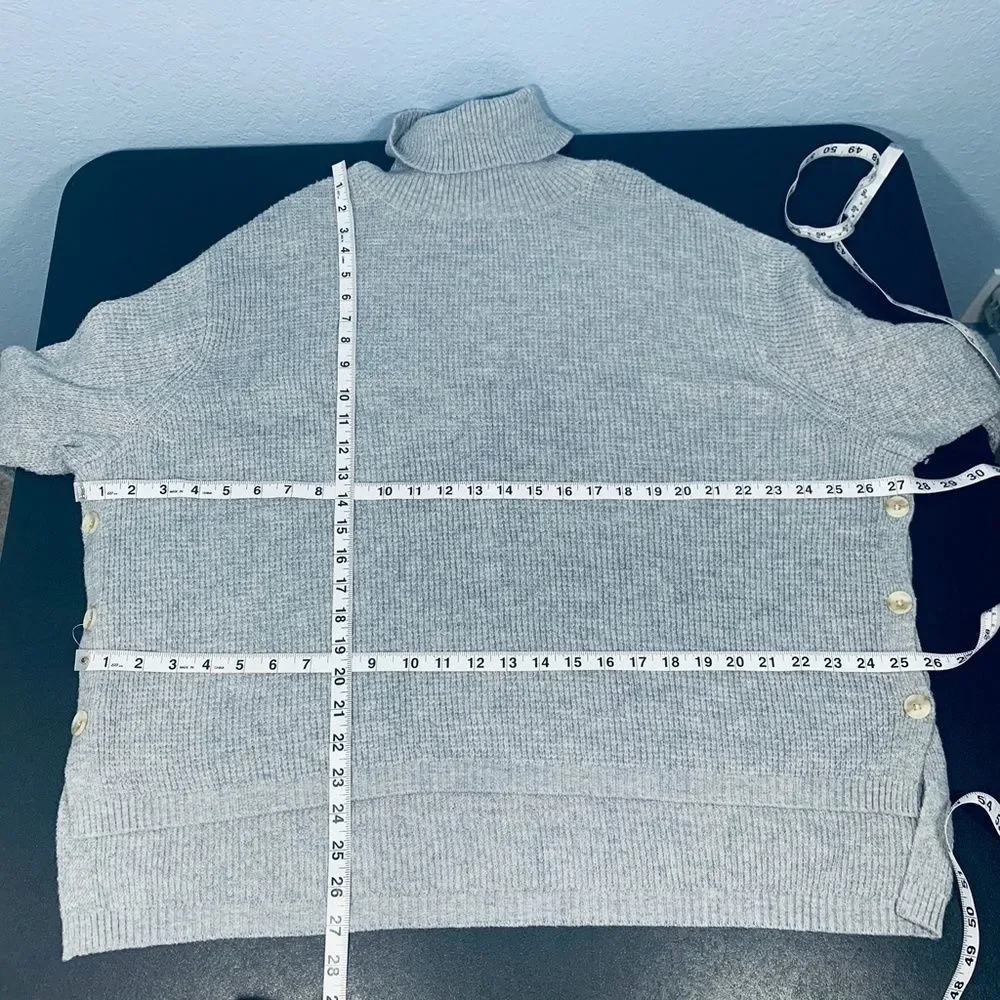NWT 1. State Side Button Waffle Weave Turtleneck - Picture 12 of 14